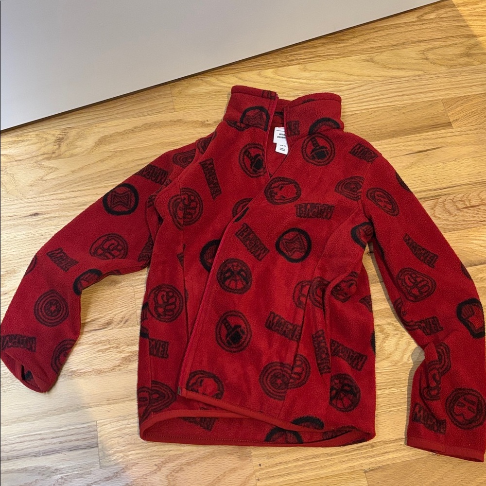 Red Marvel Fleece Jacket, Small
